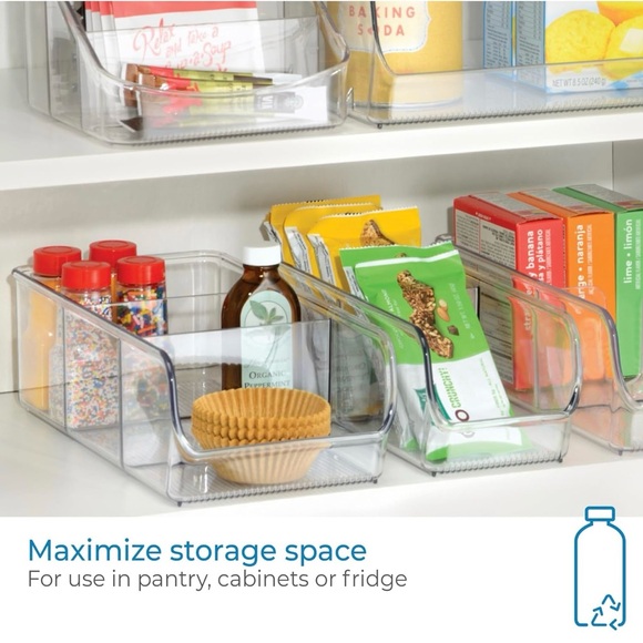 NWT InterDesign Linus Pantry, Refrigerator, Freezer Storage Container, Clear - Picture 3 of 7